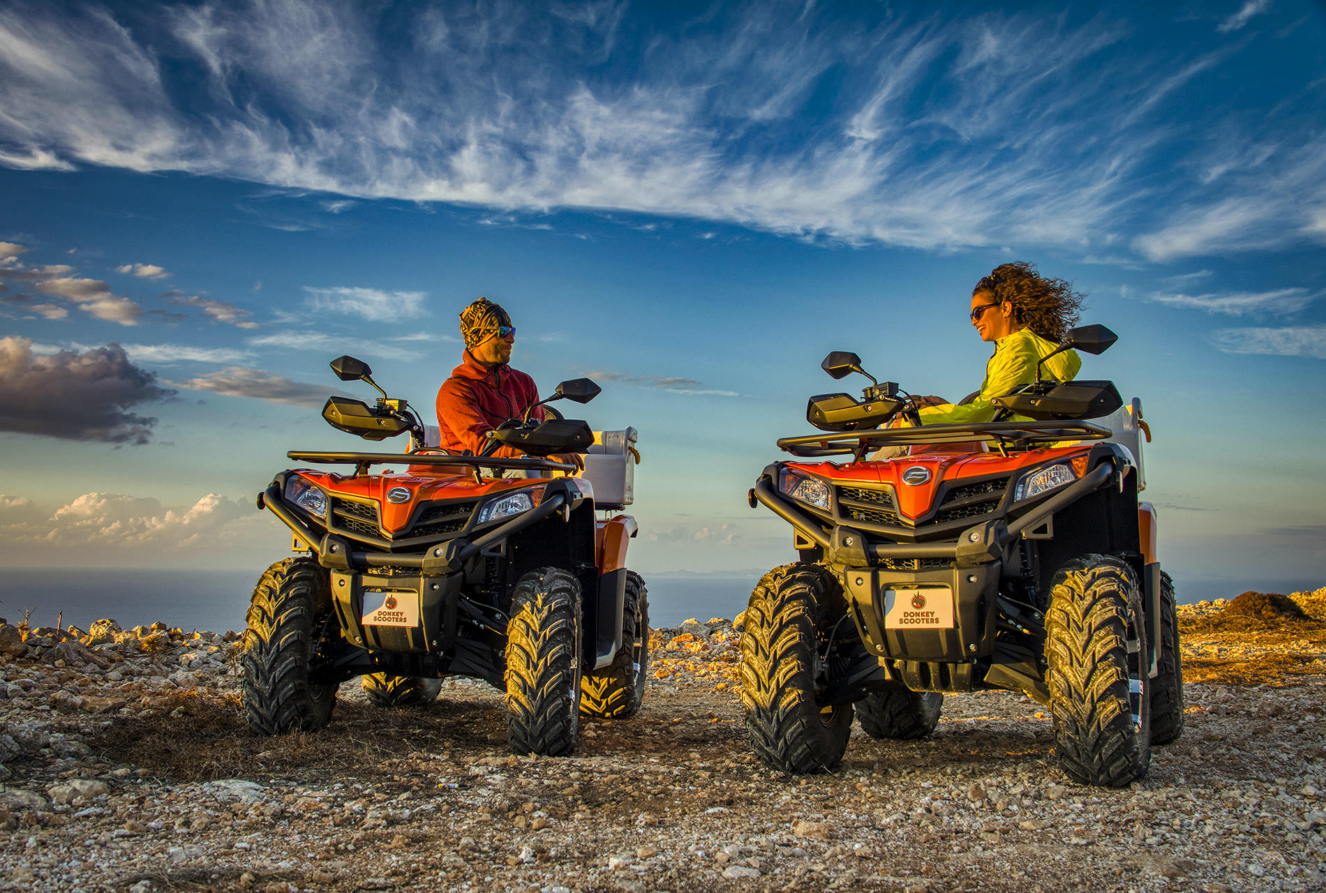 Scooters ATVs at Folegandros island Donkey Scooters